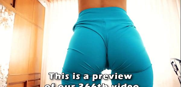  Perfect Brunette Beauty Puffy Cameltoe Round Ass In Spandex